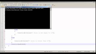 Nested If Else Statement In C#.net Console Application Tamil