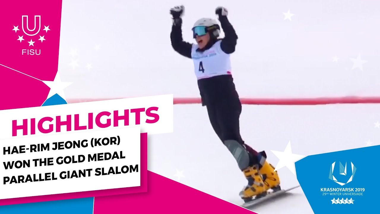 Hae-rim Jeong (KOR) won the gold medal parallel giant slalom of the Winter Universiade 2019🥇