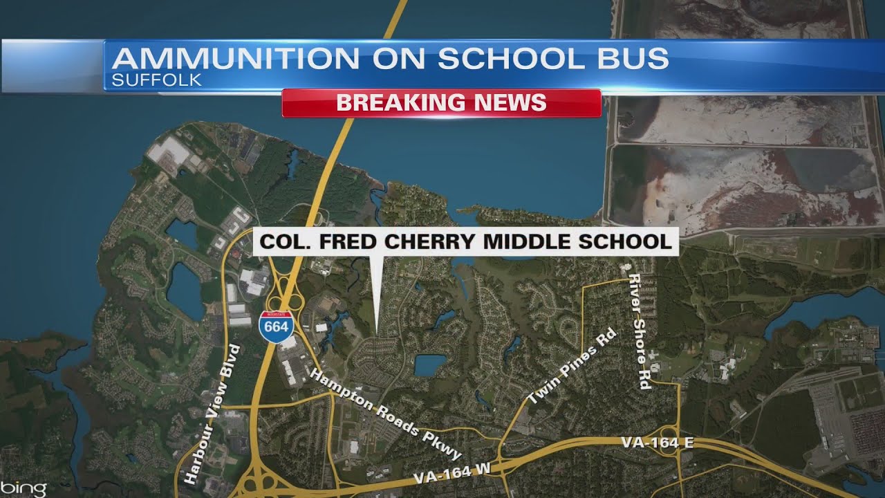 Ammunition found on school bus at Col. Fred Cherry Middle School in