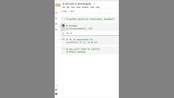 Python built-in functions: divmod()