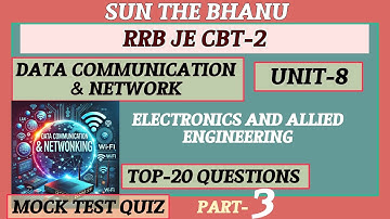 data communication CBT 2 //rrb je electronics and allied engineering/quiz part3