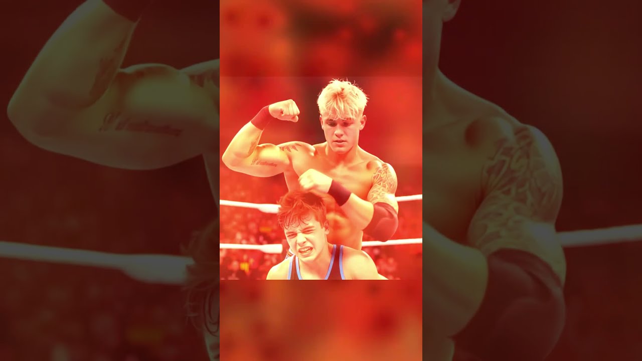 Rough scally teens in a pro wrestling ring flexing their muscles.