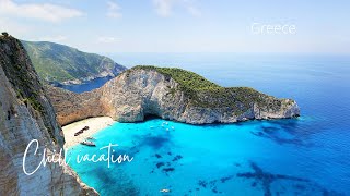 1 Hour of 4K Greece places with Chill music