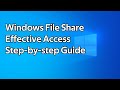 How to use Effective Access to check Windows file share permissions
