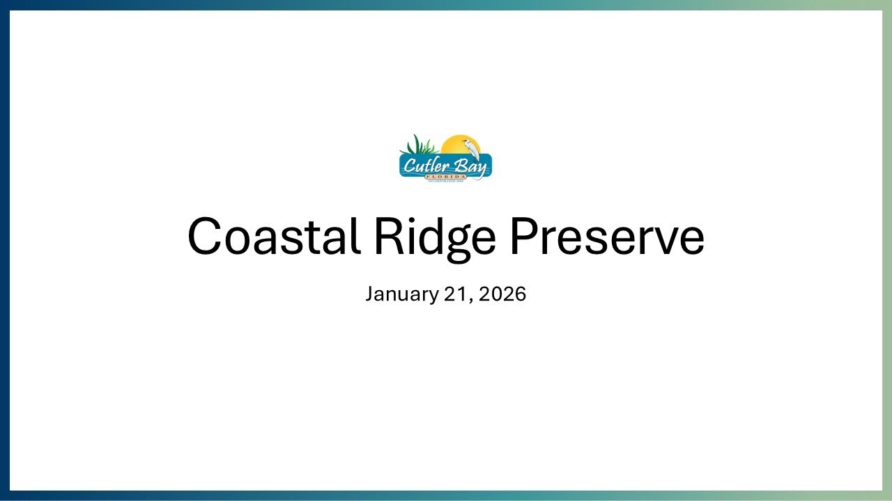 Coastal Ridge Preserve Update: Environmental Review, Grants, and Master ...