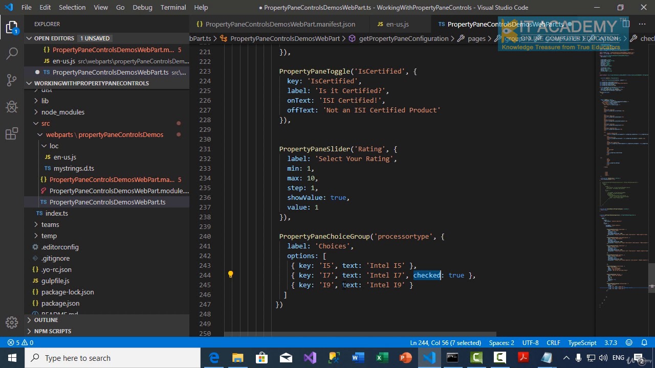 27 Working with PropertyPaneChoiceGroup - YouTube