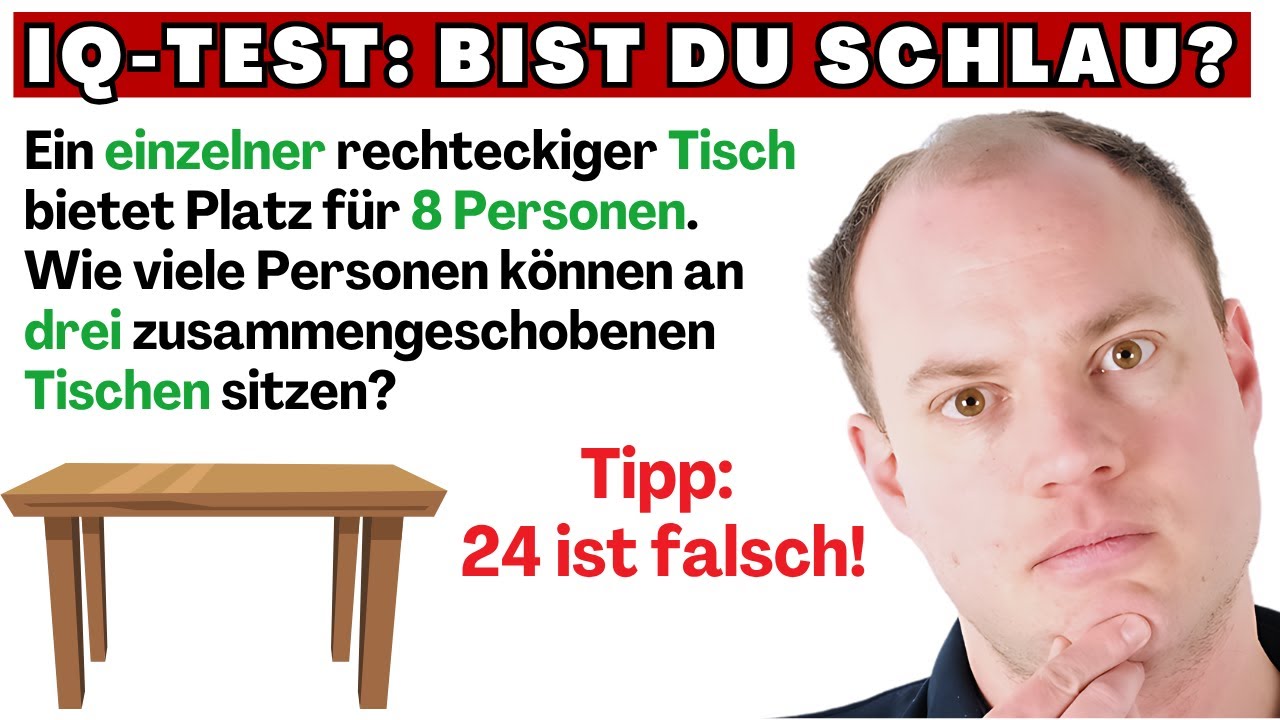 Genau nachdenken: Löst du diese Frage aus dem IQ-Test richtig?