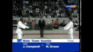 Karate Campeonato De Europa Senior, (Paris-1996) / Final Kumite Equipos Masculino (FRA Vs GBR).