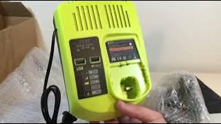 2 Pack 3.5Ah For Ryobi 18V Battery and Charger Combo Compatible for