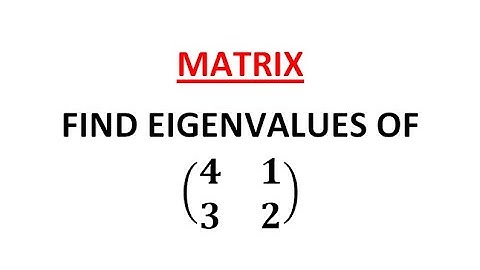 Find Eigenvalues l Matrix l Anumega Tutorial 02