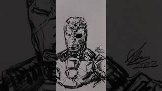 Throwback Drawing Zombie Iron Man #ironman #iron #zombie #artist #comics #art #drawing #illustration