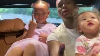 YG Jamming to 'Out On Bail' with his daughters