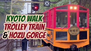 [Kyoto] Take the trolley train to Hozu Gorge. Return Shinkansen by green car [Arashiyama]