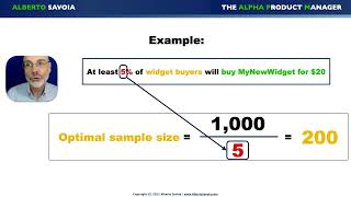 The Alpha Product Manager Optimal Sample Size