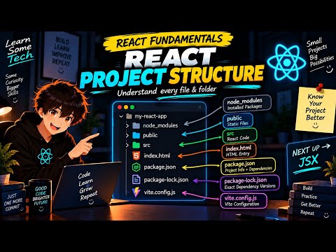 React Project Structure Explained 📁 | Understand Every File & Folder | React Fundamentals | Part 1.4