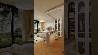 Chhota Bedroom? Ye Curved Partition Idea Game Changer Hai ✨ #interiordesign #homedecor #architecture