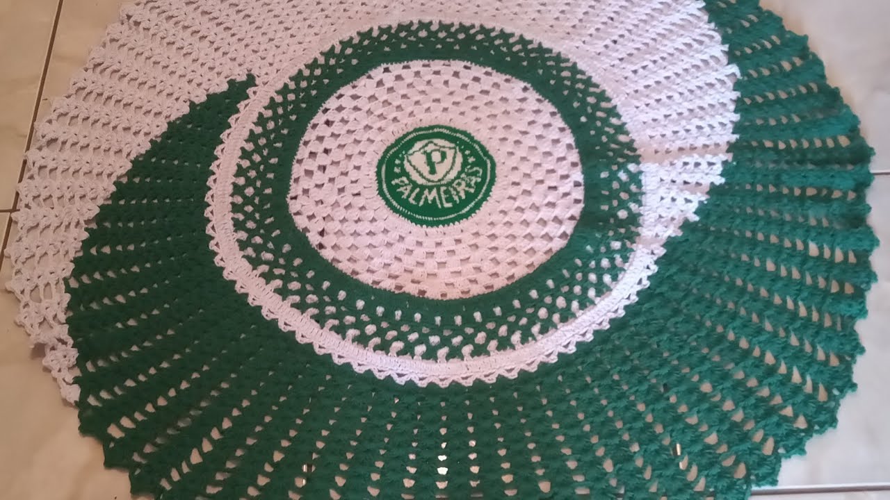 tapete  Palmeiras em crochê, yin_yang/ pt1
