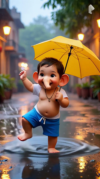 mausam bappa #rain #mausam #barish #ganesh #ganpati #youtubeshorts #trend #love #dance#cute#umbrella