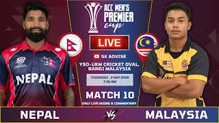 NEPAL VS MALAYSIA LIVE SCORE & COMMENTARY | ACC PREMIER CUP | NEP VS MAL | 2ND INNING LAST 36 OVER