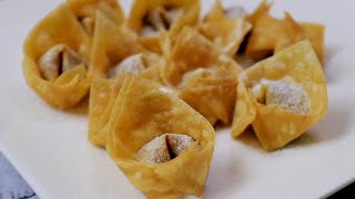 Sweet Fried wontons | Easy Dates Wontons with Samosa Sheets- Ramadan Special Snacks 2020