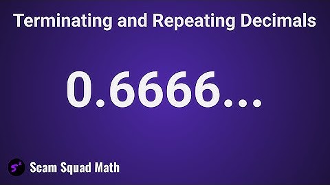 Terminating and Repeating Decimals