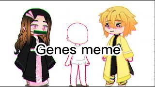 ||Genes meme||•zenitsu x nezuko• gacha club (AU)