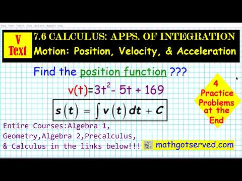 7.6 Calculus Application