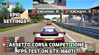 Assetto Corsa Competizione FPS Test On GTX1660Ti/i5 9400F/1080p/Epic Settings/60FPS