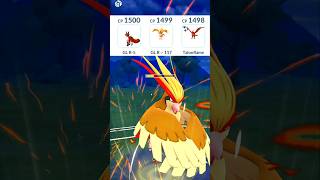 Pidgeot 🪽 Talonflame 🔥 Thievul 🦊 @pokemongo #shorts #battleleague #pvpteam