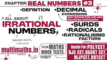 real numbers class10|POLYCET, RJC CET, RGUKT CET, MJPCET exam preparation in telugu|#polycet#3