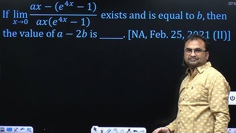 Jee Main PYQ 25 February 2021 Shift 2 Limits