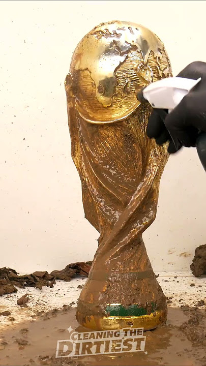 Cleaning The DIRTIEST World Cup Trophy!
