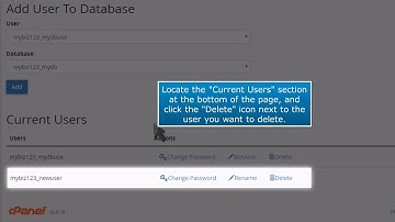 cPanel: How to Delete a MySQL Database User