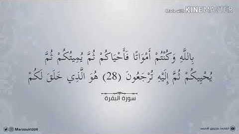 سورة البقرة كامله للقارئ مرزوق  الأحمد مكتوبهSura full of the reader Marzouk Al- Ahmad 1441