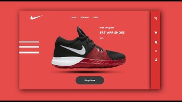 Landing Page Nike Shoes Web UI Design  In Adobe XD | Web Design Tutorials For Beginners