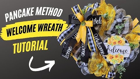 PANCAKE WREATH DIY TUTORIAL | How To Make A Deco Mesh Pancake Wreath | Step By Step Wreath Making