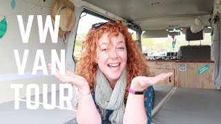 VAN TOUR!!! Self Build VW T4 Camper Van Conversion on a Budget ☀