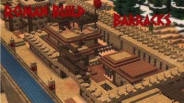 Minecraft: Roman Barracks Tutorial Part 1