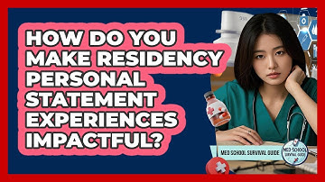How Do You Make Residency Personal Statement Experiences Impactful? - Med School Survival Guide