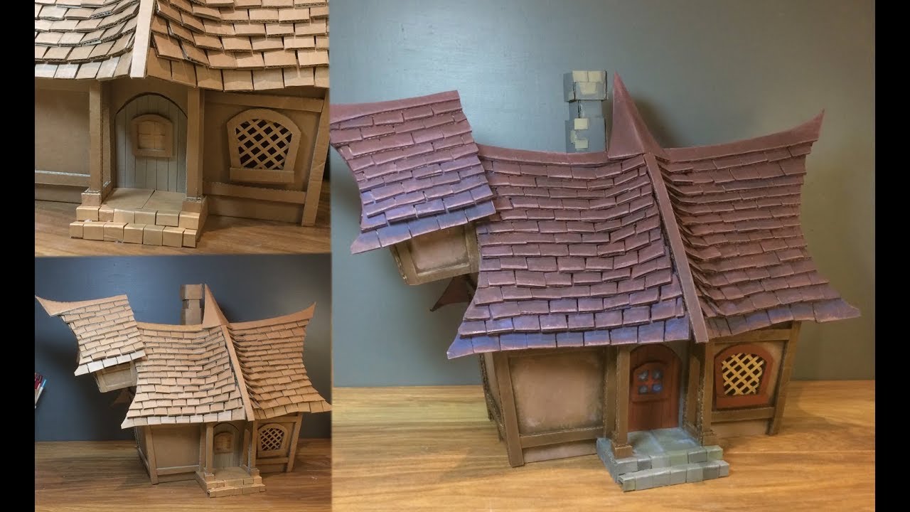 How To Make A Fantasy House From Recycled Cardboard Easy Diy Youtube