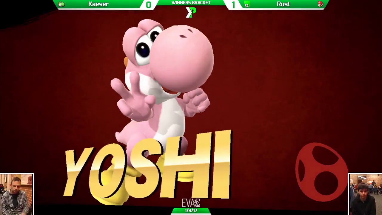 EVAC 1/9/17 - Smash 4 - Kaeser (Yoshi) vs Rust (Mario) - YouTube