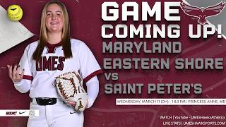 UMES Softball vs Saint Peter's (Doubleheader G1)