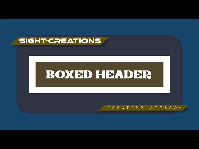 Boxed Header Title for Final Cut Pro
