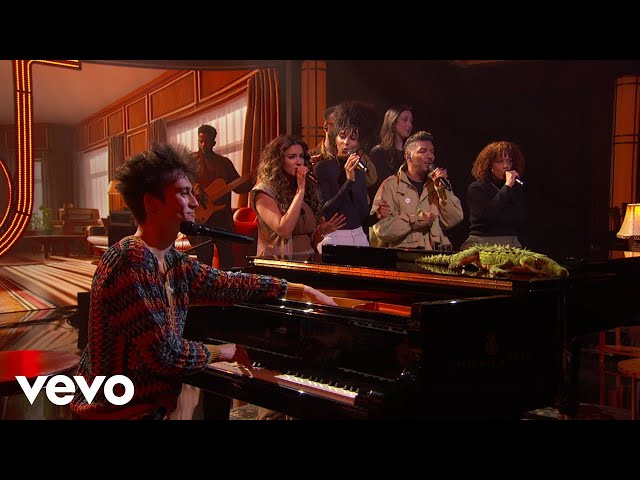 Jacob Collier - Witness Me (with Tori Kelly) - Jimmy Kimmel Live 2024 class=