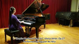 Nguyễn An Như plays F. Chopin: Nocturne No.1 in C-sharp minor, Op.27