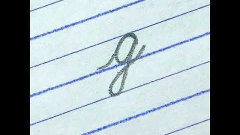 Learn to write cursive small letter g | Cursive writing for beginners with pencil