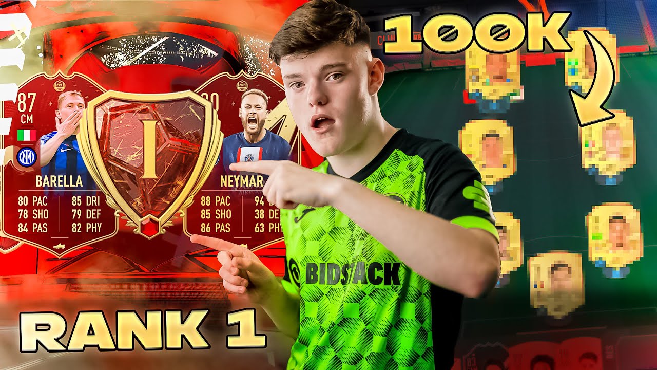 HOW I GOT RANK 1 IN FUT CHAMPS WITH A 100K TEAM - PRO GAMEPLAY - TACTICS AND META SQUAD BUILDER!