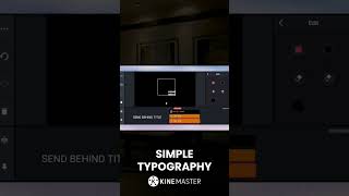 Simple Typography Title On Kinemaster