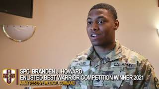 AR-MEDCOM 2021 Best Warrior Competition winner in the Soldier category: Spc. Branden Howard