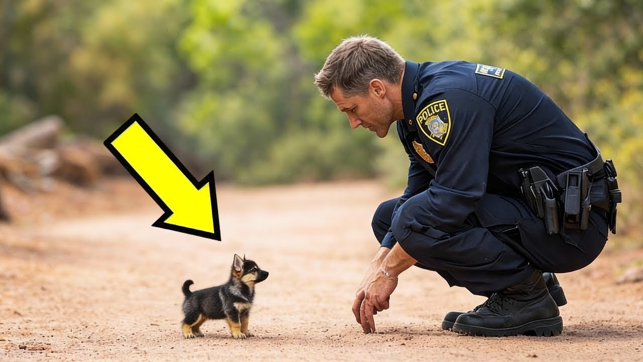 Puppy Keeps Following Cop – When He Finds Out Why, He Breaks Down in Tears!